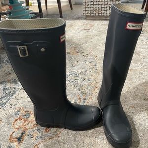 Womens Navy Hunter Boots